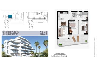 New Build - Apartment - Pilar de la Horadada - Mil Palmeras