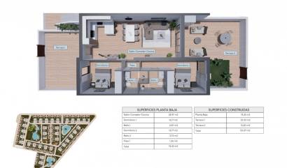 Nieuwbouw projecten - Bungalow - Torrevieja - Los Balcones