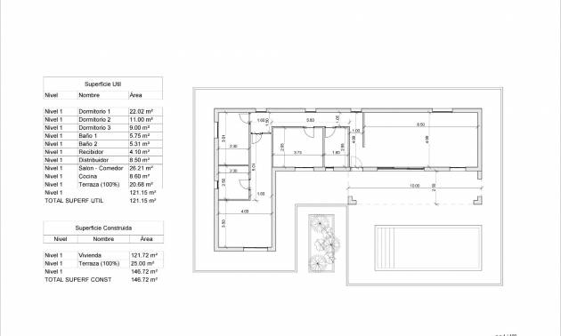 Nieuwbouw projecten - Villa - Pinoso - Lel