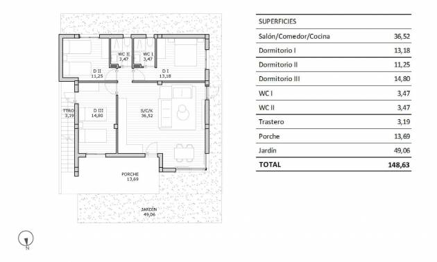 Nueva construcción  - Bungalow - San Miguel de Salinas - Pueblo