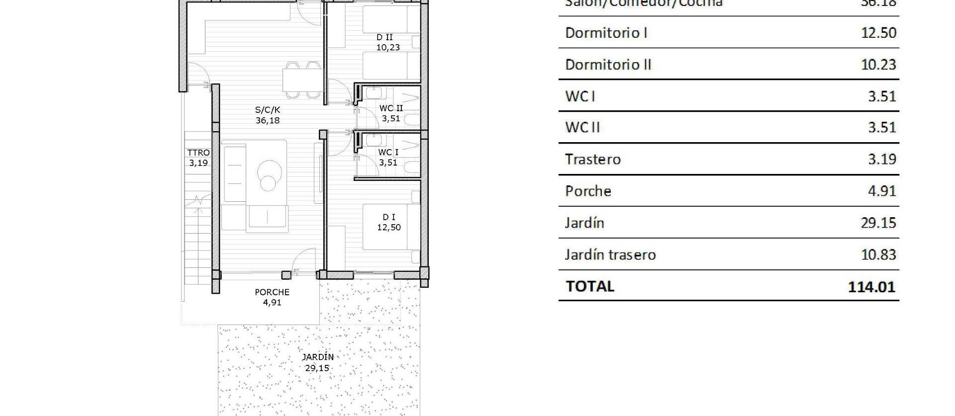 Nieuwbouw projecten - Bungalow - San Miguel de Salinas - Pueblo