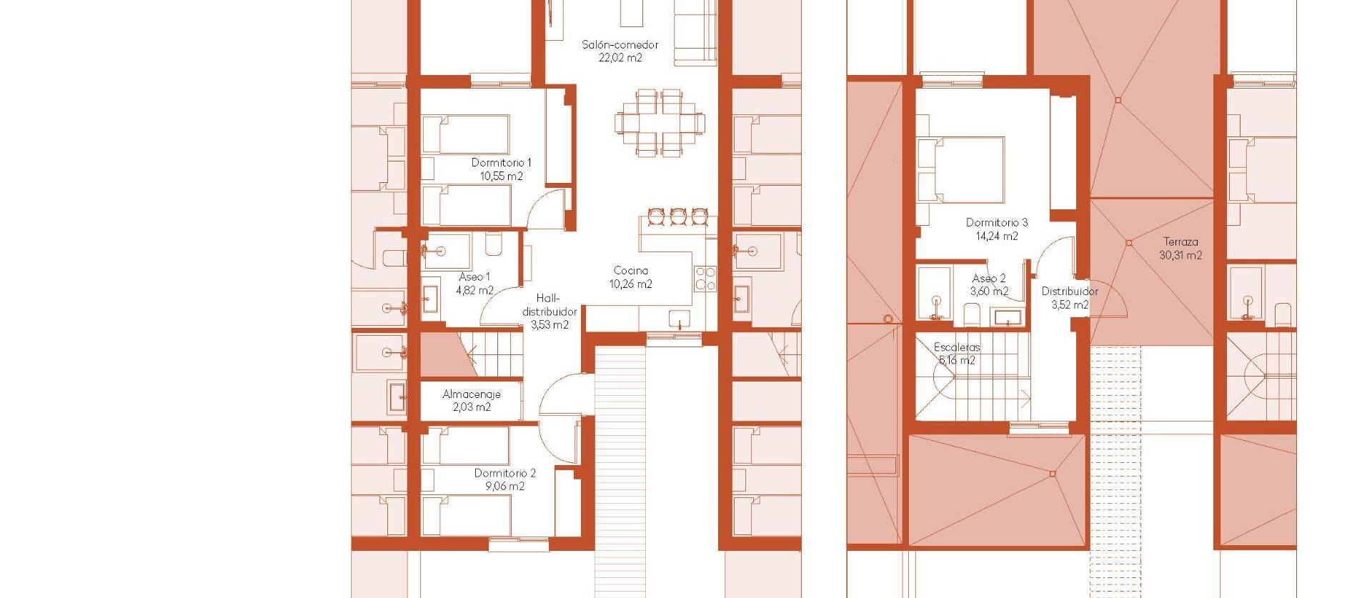 Nieuwbouw projecten - Herenhuis - BAOS Y MENDIGO - Altaona golf and country village