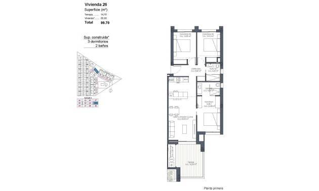 New Build - Apartment - Los Alcázares - Serena Golf