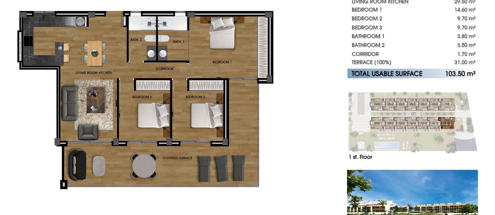 New Build - Apartment - Los Alcázares - La Serena Golf