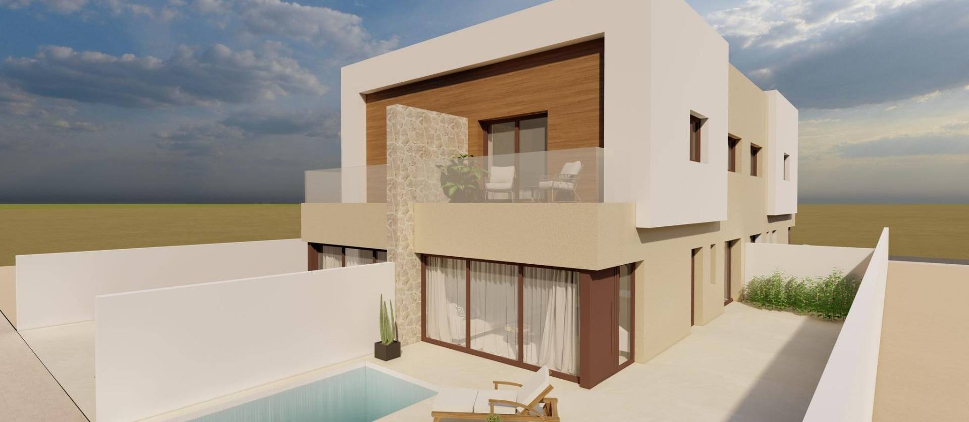 Nieuwbouw projecten - Halfvrijstaand - San Javier - pueblo