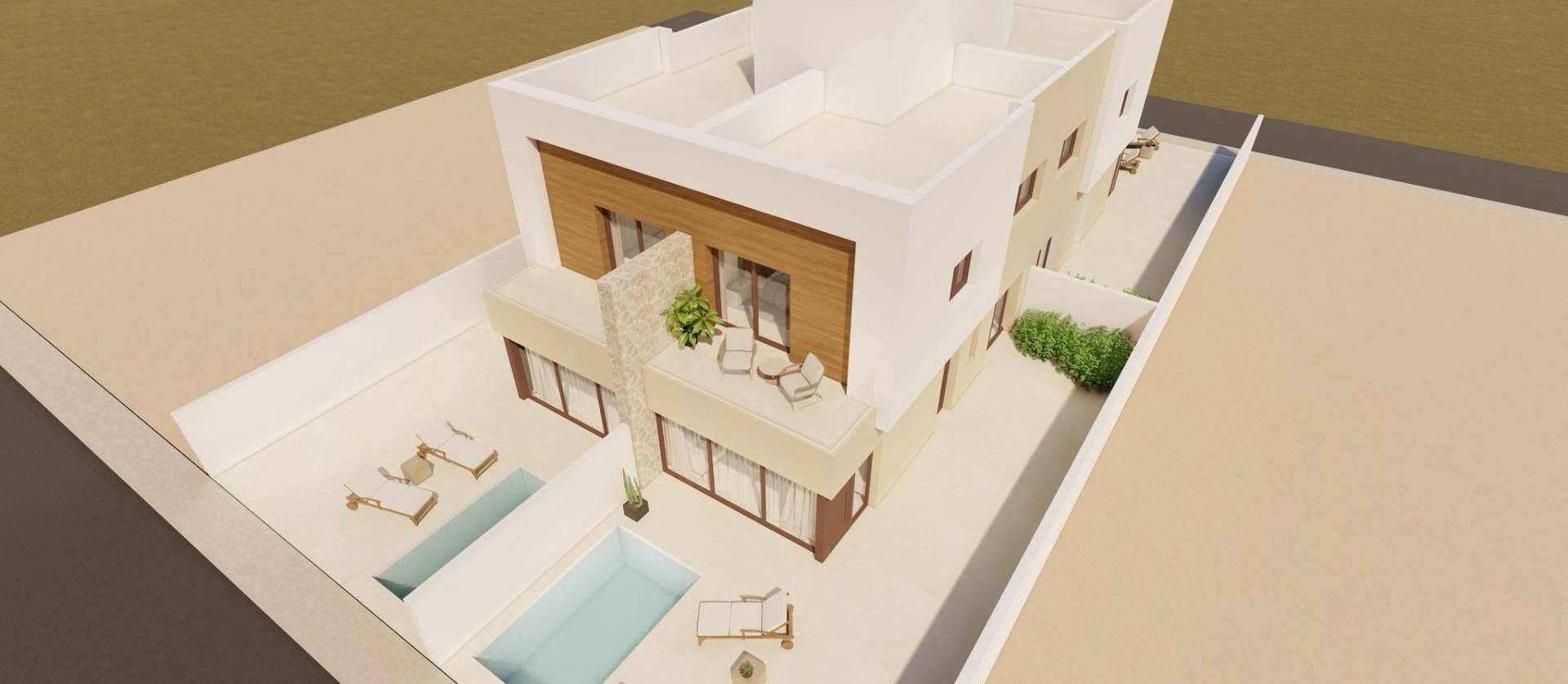 Nieuwbouw projecten - Halfvrijstaand - San Javier - pueblo