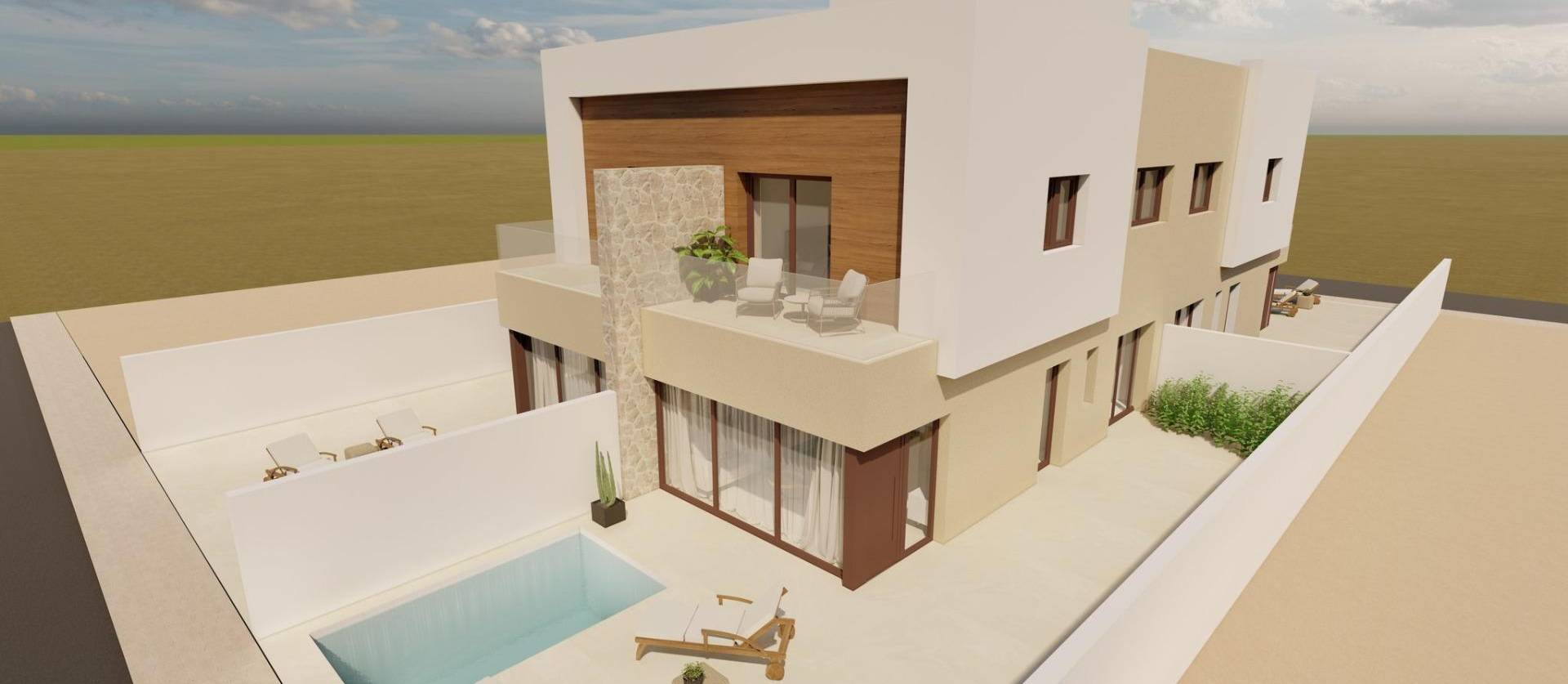 Nieuwbouw projecten - Halfvrijstaand - San Javier - pueblo