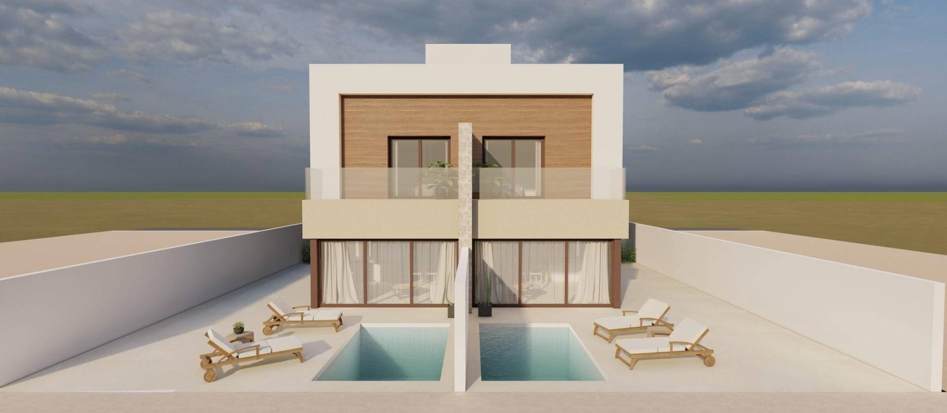 Nieuwbouw projecten - Halfvrijstaand - San Javier - pueblo