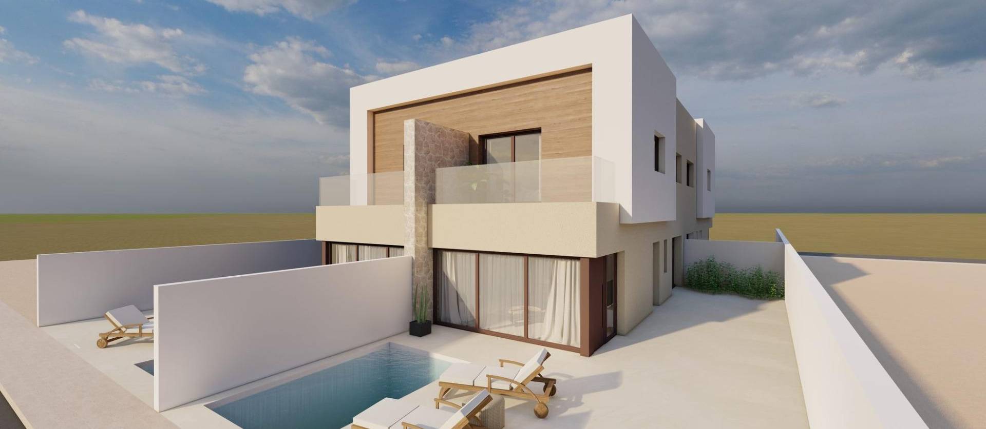 Nieuwbouw projecten - Halfvrijstaand - San Javier - pueblo