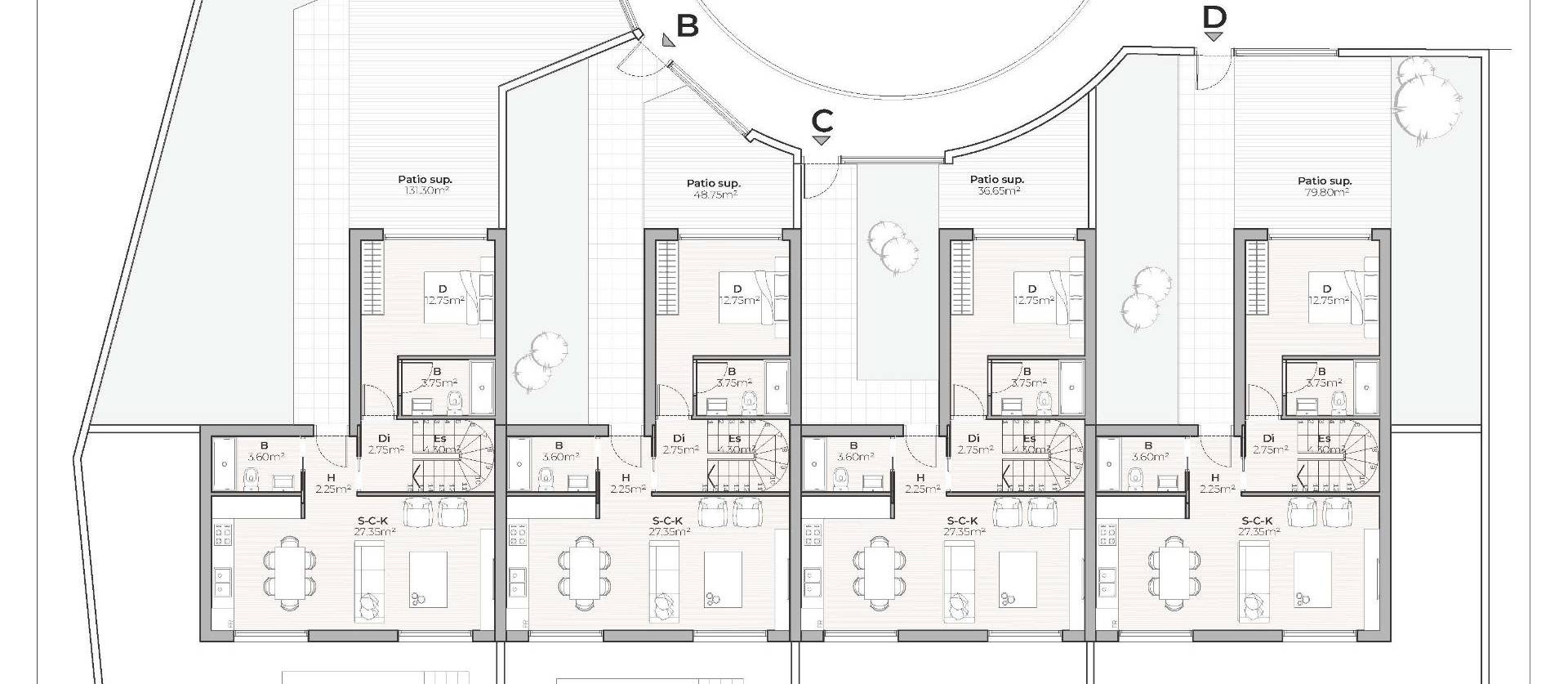 Nieuwbouw projecten - Herenhuis - Mazarron - Country Club