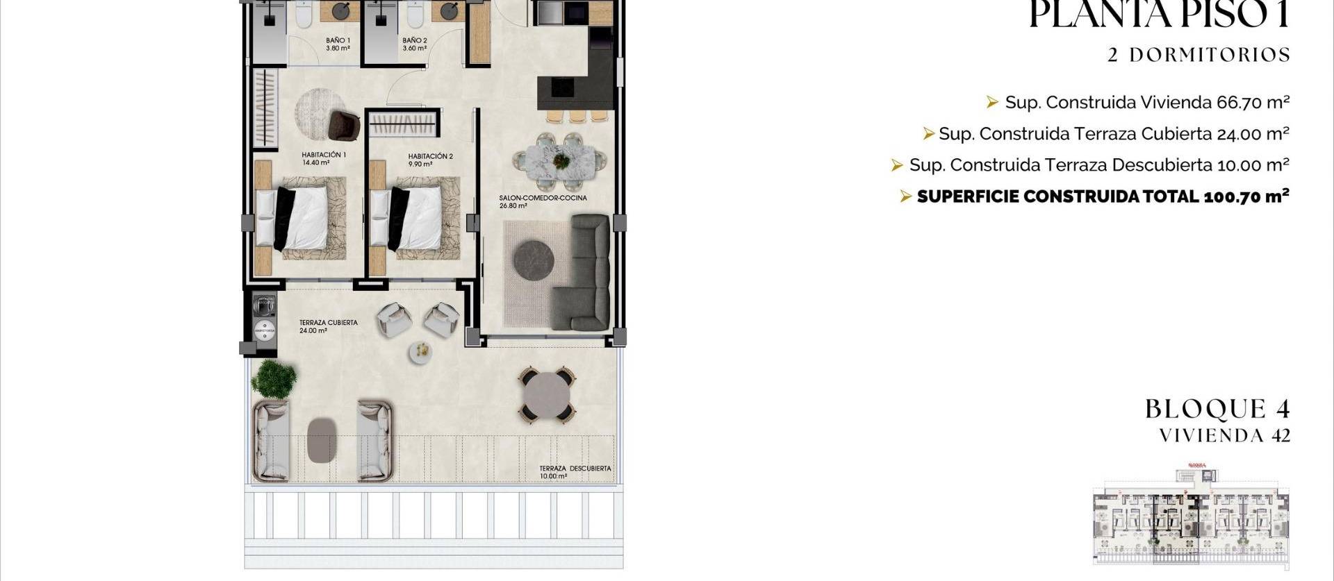 Nieuwbouw projecten - Appartment - Finestrat - Balcón de finestrat