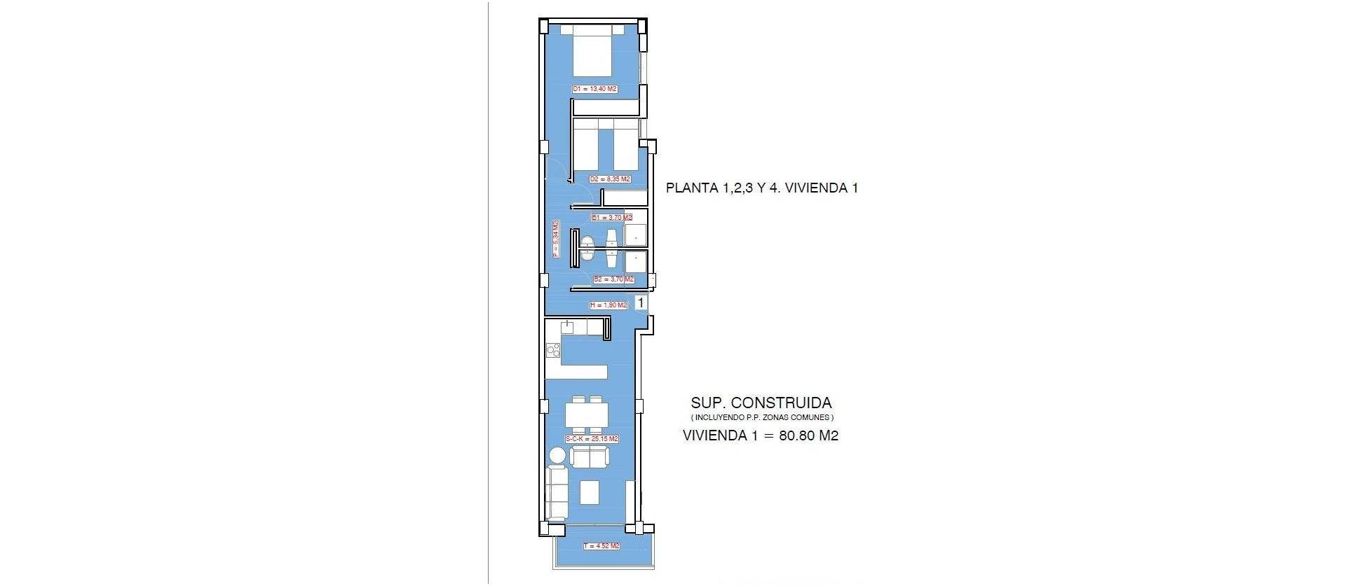 Nouvelle construction - Apartment - Torrevieja - Playa El Acequión