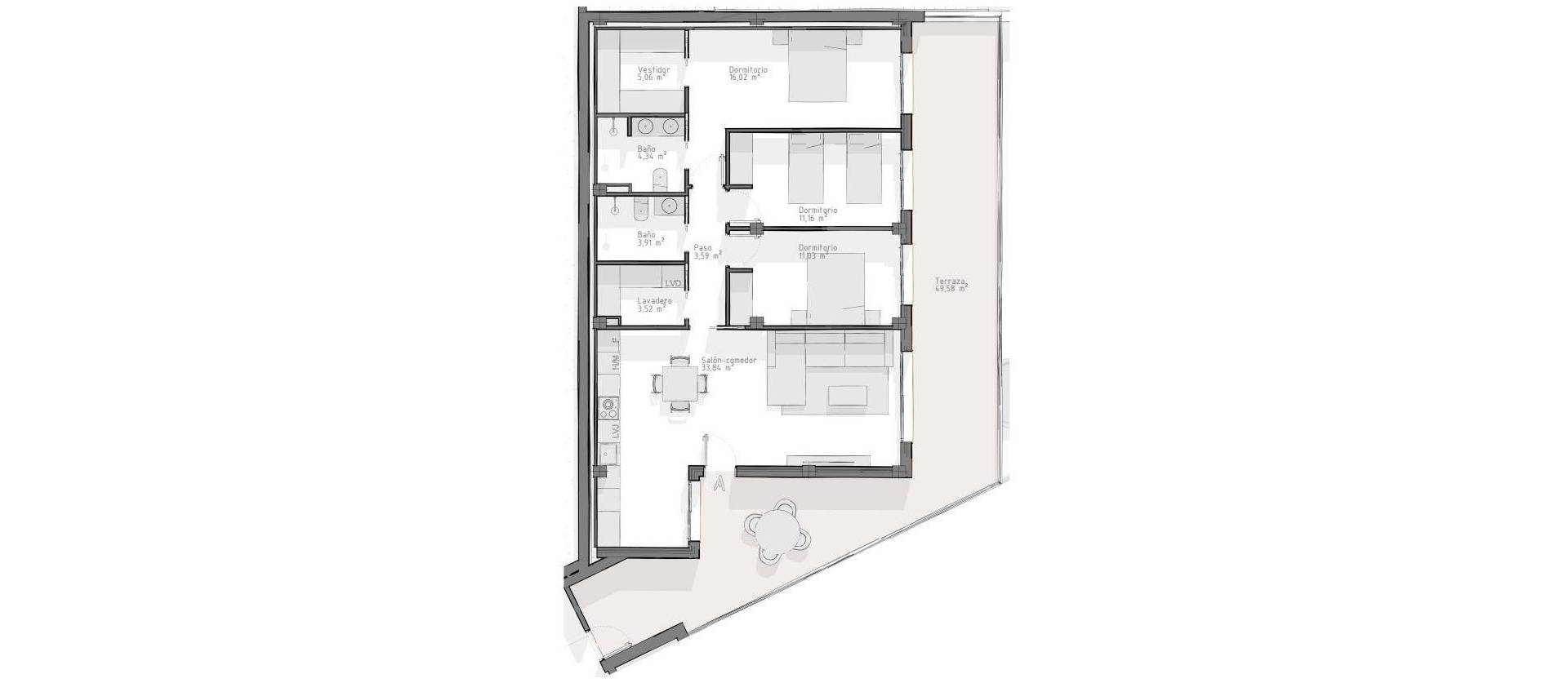 Nouvelle construction - Apartment - Aguilas - Playa del Hornillo